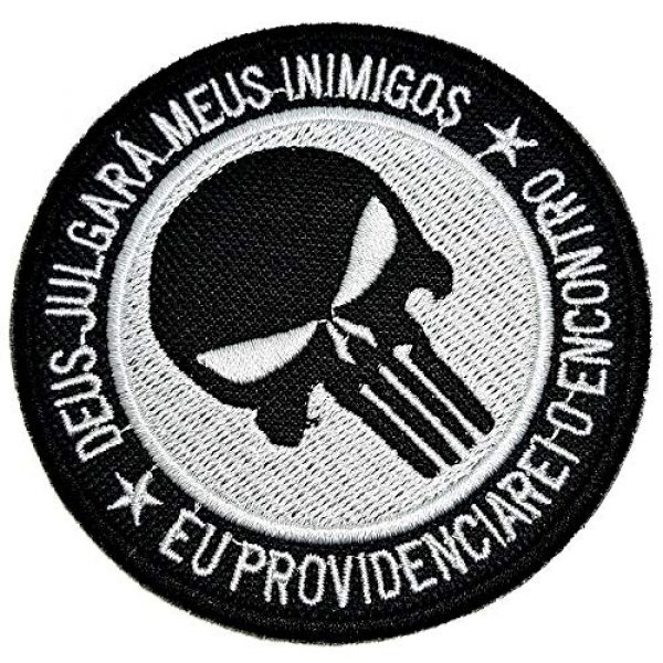 BR44 Airsoft Morale Patch 1 M0097T 02 Skull"God Will Judge Our Enemies" Military Morale Embroidered Patch Iron or Sew