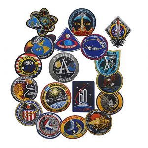 Zhikang68 Airsoft Morale Patch 1 18 PCS NASA Apollo Mission Patch Set 1,7,8,9,10,11,12,13,14,15,16,17,133,134,135 Space Patches 60th Annivers Embroidered Costume Applique Sew On Motorcycle Emblem for Travel Backpack Hats Jackets