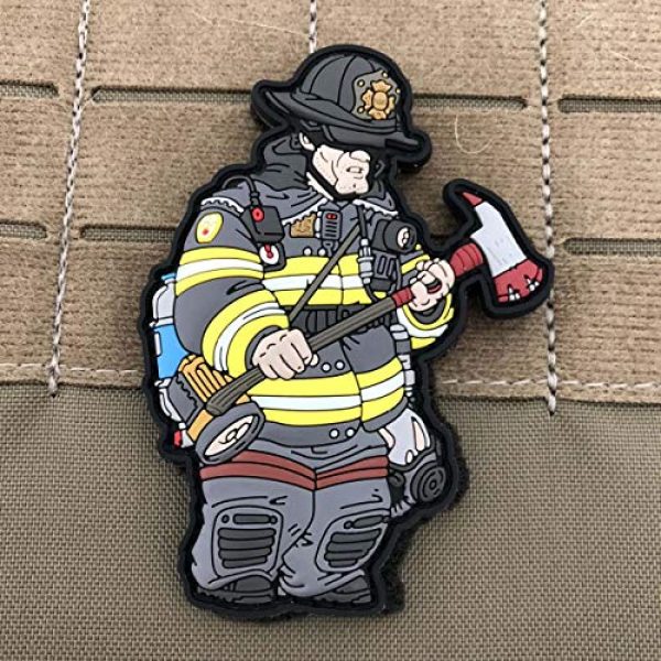TACOPSGEAR Airsoft Morale Patch 2 TACOPSGEAR EMS Rescue Firefighter - GITD Fireman Fire Department