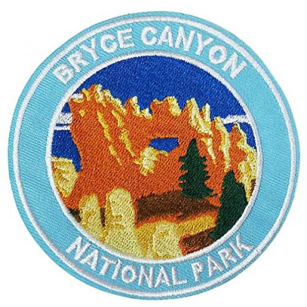 Appalachian Spirit Airsoft Morale Patch 1 Bryce National Park 3.5" Embroidered Patch DIY Iron or Sew-on Decorative Vacation Souvenir Applique Wander Nature Wildlife Hike Trek Camping Explore Mountains Stars Moo Manatee