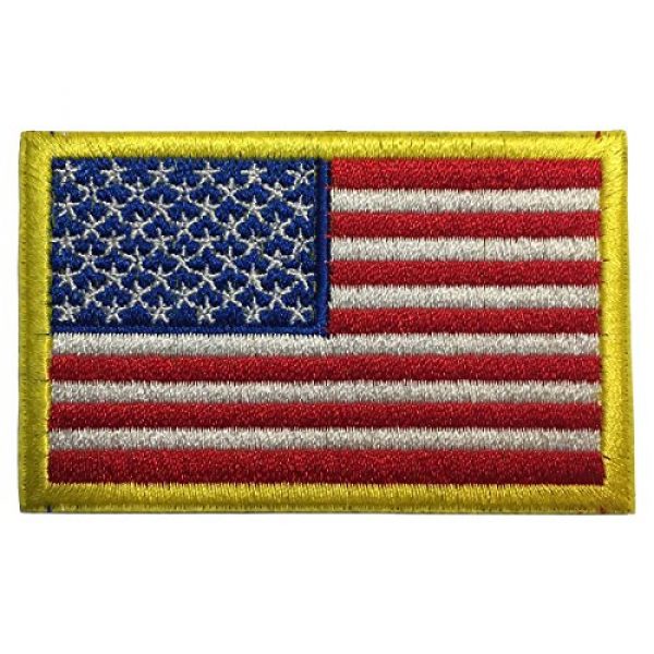 SpaceAuto Airsoft Morale Patch 6 SpaceAuto Bundle 4 Pieces Iron on or Sew on Military Tactical Morale Badge Emblem Patch - NASA Logo,100th Space Shuttle Mission, Golden Red USA Flag, NASA