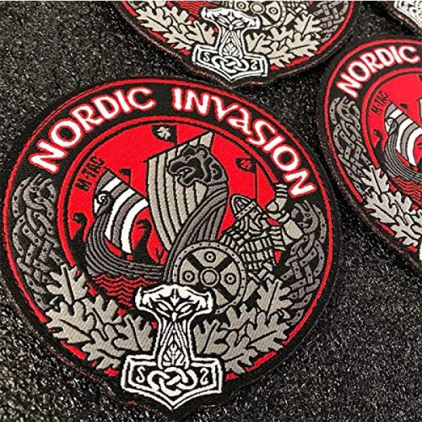 M-Tac Airsoft Morale Patch 4 M-Tac Patch - Morale Patch Viking - Tactical hat - Hook Fastener Nordic Invasion