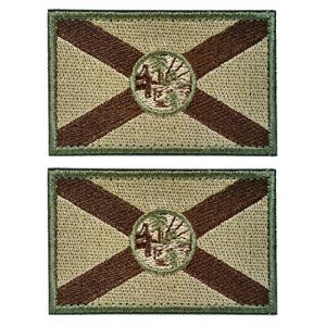 WZT Airsoft Morale Patch 1 WZT Bundle 2 Pieces Florida Tactical Flag Patch - Multitan Patch