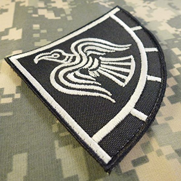 LEGEEON Airsoft Morale Patch 4 LEGEEON Glow Dark Rare Viking Raven Banner Odin God of War Embroidered Fastener Patch