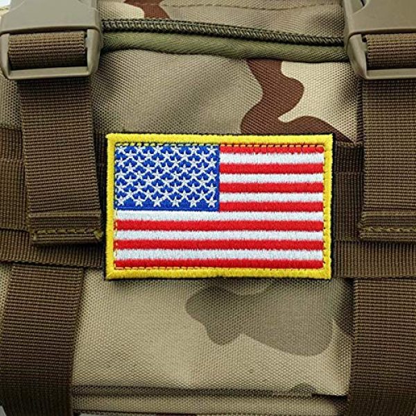GrayCell Airsoft Morale Patch 5 GrayCell US Flag Dog Embroidered Tactical Morale Patch for Dog Harness & Vest- Set of 2 (US Flag)