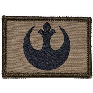 Tactical Gear Junkie Airsoft Morale Patch 1 Rebel Alliance Emblem 2x3 Patch (Coyote Brown with Black)