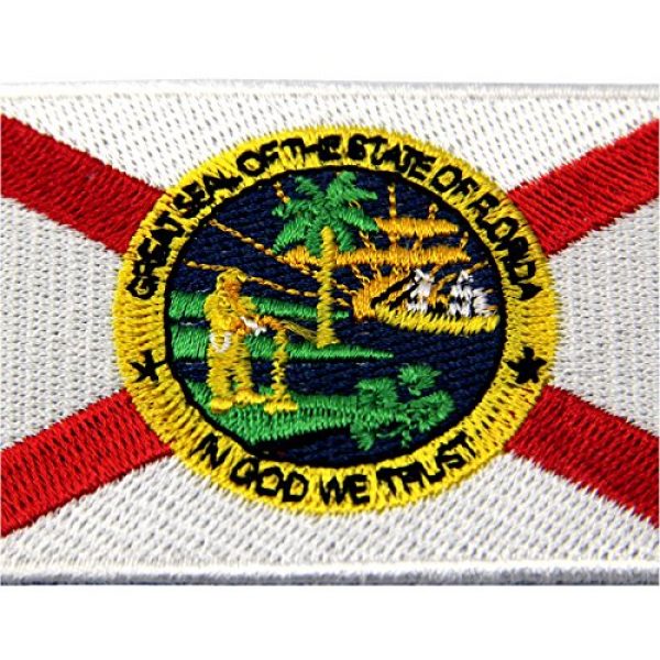 EmbTao Airsoft Morale Patch 2 EmbTao Embroidered Florida State Flag Iron On Sew On Patch FL Emblem