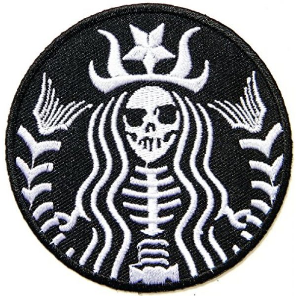 Graphic Dust Airsoft Morale Patch 1 Graphic Dust Halloween Funny Dead Skull Mermaid Zombie Skeleton Embroidered Iron On Patch Logo Costume Cosplay Black
