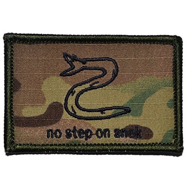 Tactical Gear Junkie Airsoft Morale Patch 1 No Step On Snek - 2x3 Patch with Hook Fastener Backing (Multicam)