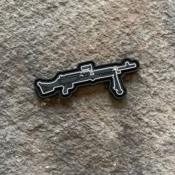 PatchOps Airsoft Morale Patch 2 PatchOps M240 Machine Gun PVC Tactical Morale Uniform Patch - Hook Back (M240)
