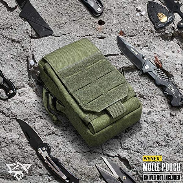 WYNEX Tactical Pouch 6 WYNEX Tactical EDC Pouch, Molle Utility Pouches Gadget Organizer Phone Holder Waist Pack IFAK Bag Smartphone Pouch Tool Holster Pocket Gadget Waist Pack U.S.A Patch Included