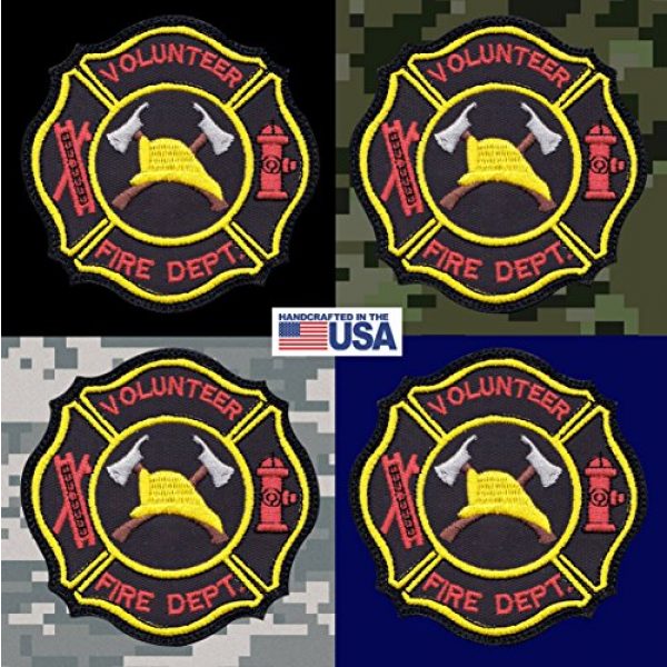 Tactical Patch Works Airsoft Morale Patch 3 Firefighter Hook Ladder Badge Patch