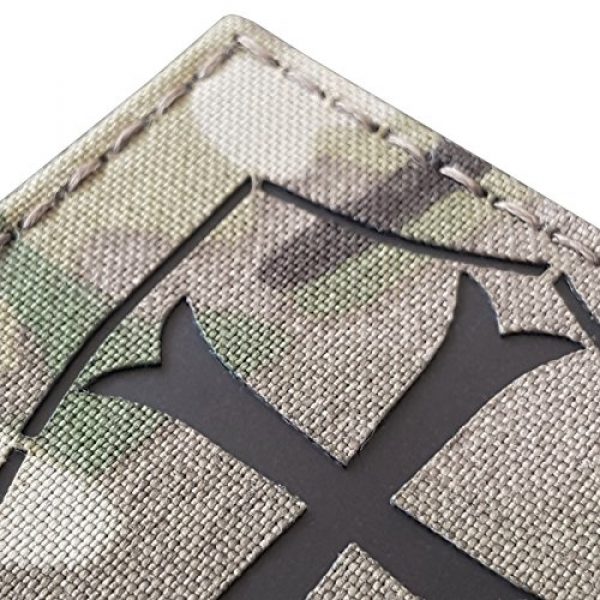 Tactical Freaky Airsoft Morale Patch 3 Multicam Infrared IR Crusader Cross Seal Team DEVGRU 3x3 IFF Tactical Morale Hook&Loop Patch