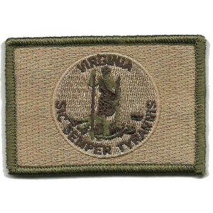 Gadsden and Culpeper Airsoft Morale Patch 1 Virginia Tactical Flag Patch (Sic Semper Tyrannis)