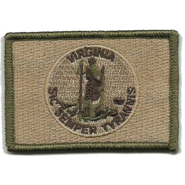 Gadsden and Culpeper Airsoft Morale Patch 1 Virginia Tactical Flag Patch (Sic Semper Tyrannis)