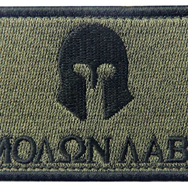 Rocking Planet Airsoft Morale Patch 2 Tactical Molon Labe Spartacus Milltary Embroidered Applique Morale Hook & Loop Patch - Foliage