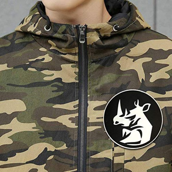 Morton Home Airsoft Morale Patch 2 Morton Home Rhino Head Tactical Military Morale ISAF Army MILSPEC 3D PVC Patch (White)