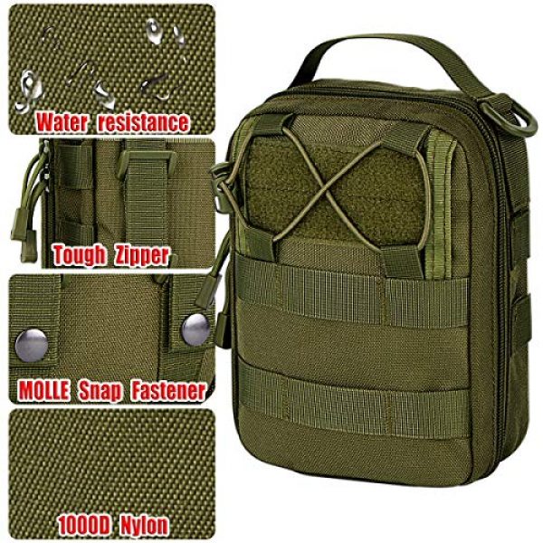 IronSeals Tactical Pouch 5 IronSeals Tactical Emergency Survival Kit Large Shoulder Tape Interlayer Molle Pouch Bag with Plenty of Compartments Zipper Fastener
