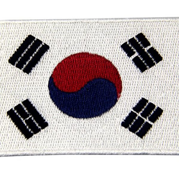 EmbTao Airsoft Morale Patch 2 South Korea Flag Embroidered Korean National Emblem Iron On Sew On Patch