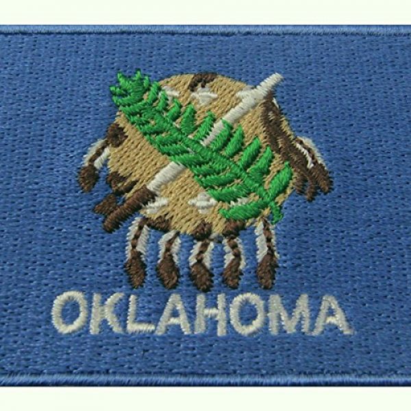 EmbTao Airsoft Morale Patch 2 Oklahoma State Flag Embroidered Emblem Iron On Sew On OK Patch
