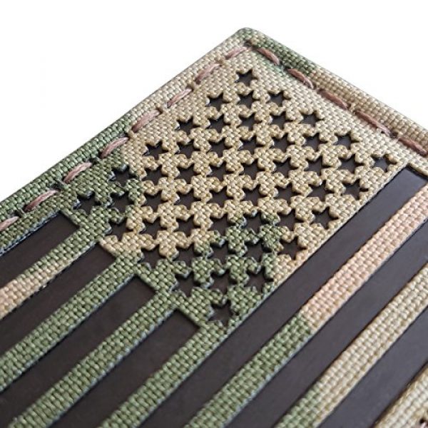 Tactical Freaky Airsoft Morale Patch 4 Multicam Infrared IR USA American Reversed Flag 3.5x2 IFF Tactical Morale Fastener Patch