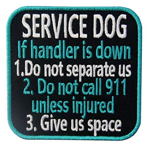 Zhikang68 Airsoft Morale Patch 1 K9 & Crossbone Killer Attack Police Dog Fastener Patch Embroidered Army Swat Morale Hook Loop Backing Tactial Badge Swat for Service Animal Vest (If Handler is Down)