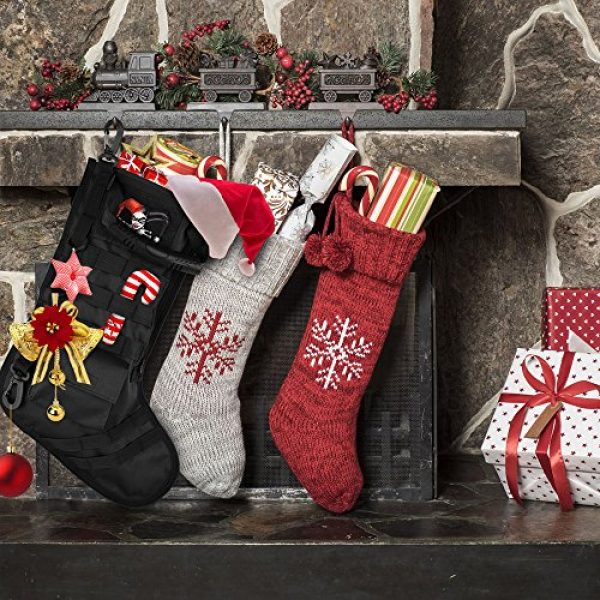 AIRSOFTPEAK Tactical Pouch 7 AIRSOFTPEAK Tactical Christmas Stocking Bag Design, Christmas Decoration Gift, Military with Molle Gear Webbing for Outdoor Hunting Shooting