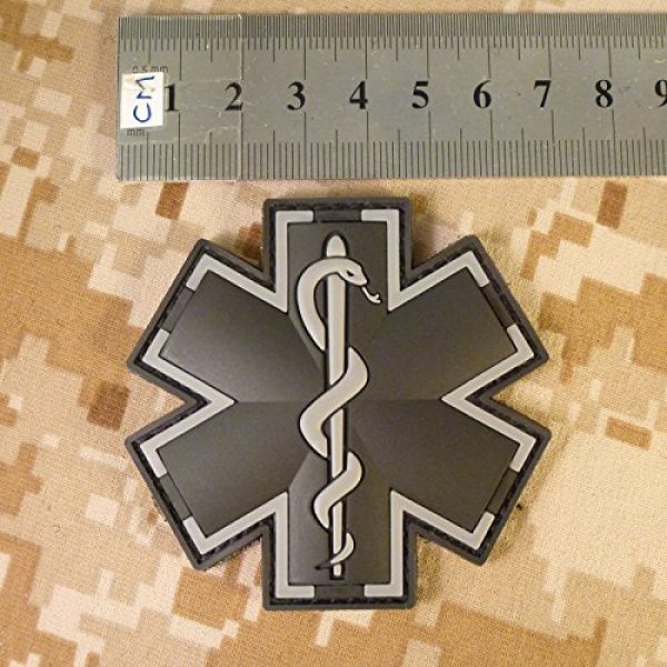 LEGEEON Airsoft Morale Patch 4 LEGEEON ACU Black EMS EMT Medic Paramedic Star of Life Morale Tactical PVC 3D Hook-and-Loop Patch