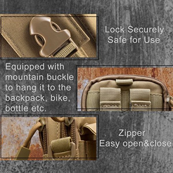 ofone Tactical Pouch 6 Tactical Molle Pouch Outdoor Sports Belt Waist Pack Bag Military Waist iPhone Gadget Money Pocket EDC Security Carry Case for Camping Hiking Mountaineering