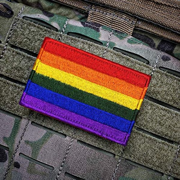 Morton Home Airsoft Morale Patch 3 Morton Home-Pride Rainbow Flag Patch Right Embroidered Morale Emblem with Hook and Loop