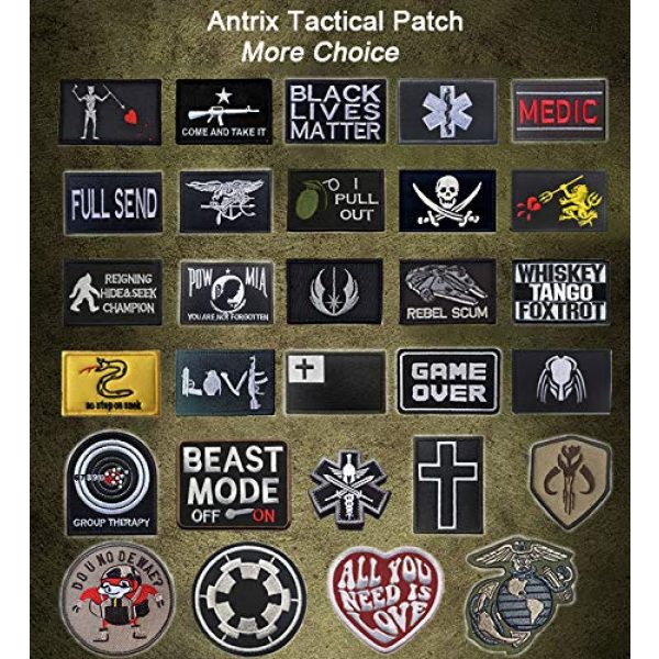 TOWEE Airsoft Morale Patch 6 Mixed Tactical Patch Set, 3 Percent Molon Labe Pirate Dont Tread On Me Tactical Tag Patch Embroidered Border Military Emblem Morale Patches