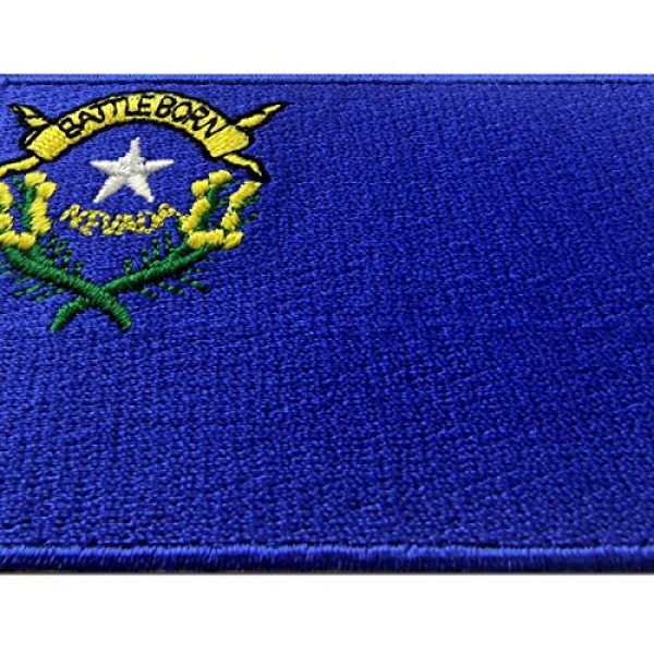 EmbTao Airsoft Morale Patch 2 Nevada State Flag Embroidered Emblem Iron On Sew On NV Patch