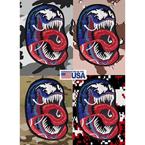 Tactical Patch Works Airsoft Morale Patch 4 Venom Tongue Real Head Eddie Brock Inspired Art Patch
