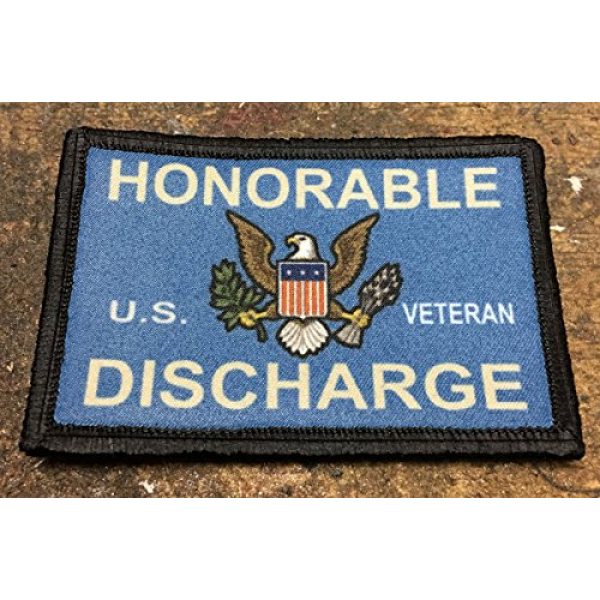 RedheadedTshirts Airsoft Morale Patch 2 Honorable Discharge Morale Tactical Military Patch Made in the USA Perfect for your rucksack,pack bag, Molle Gear operator hat or cap! 2x3"