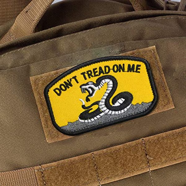 Morton Home Airsoft Morale Patch 2 Morton Home Don't Tread on Me Tactical Patch Military Morale Patch (Yellow)