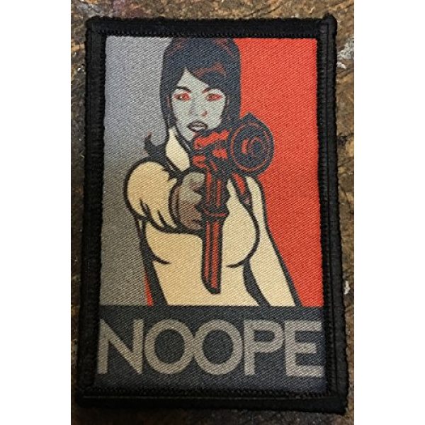 RedheadedTshirts Airsoft Morale Patch 2 Archer Lana"Nope" Morale Patch. Perfect for Your Tactical Military Army Gear, Backpack, Operator Baseball Cap, Plate Carrier or Vest. 2x3" Hook and Loop Patch. Made in The USA