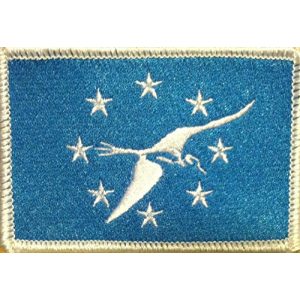 Fast Service Designs Airsoft Morale Patch 1 CORPUS CHRISTI TEXAS Flag Iron-On Patch Embroidered Tactical Morale Patch #32 (WHITE BORDER)
