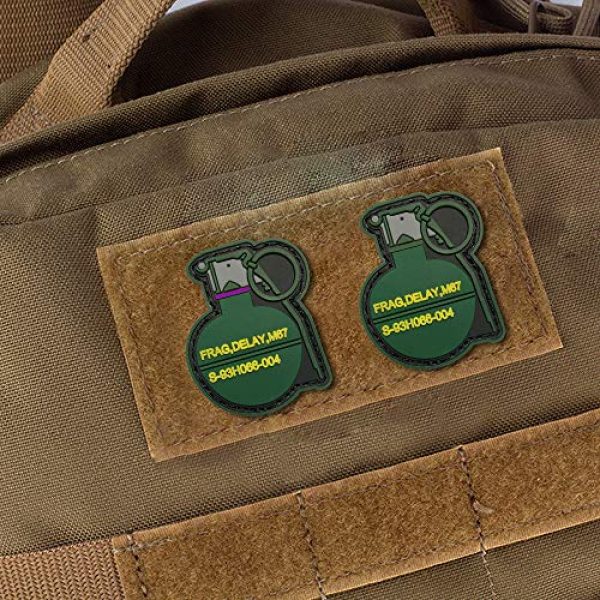 Morton Home Airsoft Morale Patch 3 Morton Home Hand Grenades PVC Tactical Morale Badge Rubber Patch (Purple)