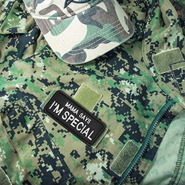 Morton Home Airsoft Morale Patch 2 Morton Home Patch Tactical Morale Military Patch Mama Says I'm Special (Black)