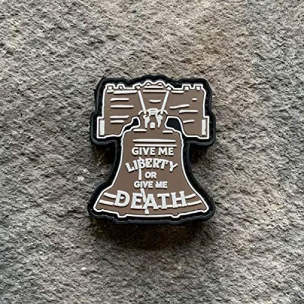 PatchOps Airsoft Morale Patch 2 PatchOps Liberty Bell Give Me Liberty or Give Me Death PVC Tactical Morale Uniform Patch