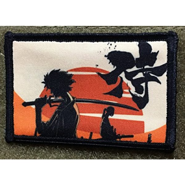 RedheadedTshirts Airsoft Morale Patch 2 Samurai Champloo Morale Patch. Perfect for your Tactical Military Army Gear, Backpack, Operator Baseball Cap, Plate Carrier or Vest. 2x3" Hook and Loop Patch. Made in the USA