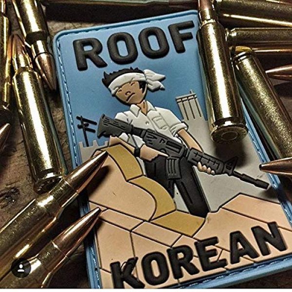 Violent Little Machine Shop Airsoft Morale Patch 3 "Roof Korean" Morale Patch by Violent Little Machine Shop - Tactical Velcro PVC