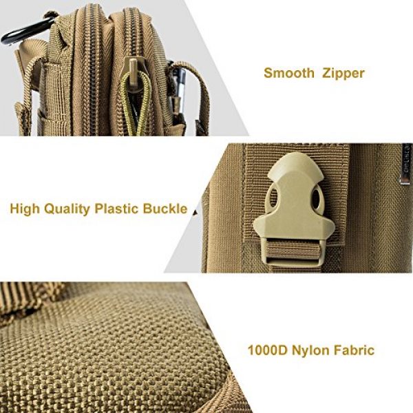 OneTigris Tactical Pouch 3 OneTigris MOLLE EDC Pouch (Coyote Brown)