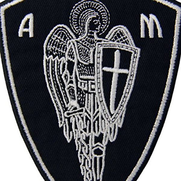 Rocking Planet Airsoft Morale Patch 2 Saint Christian Archangel St.Michael Protection Cross Shield Patch Embroidered Applique Iron On Sew On Emblem