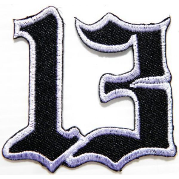Rider Biker Patch Airsoft Morale Patch 4 Lucky Number 13 Biker Motorcycles Jacket T-shirt Embroidered Sew Iron on Patch,Size 2.5 inch x 2.25 inch