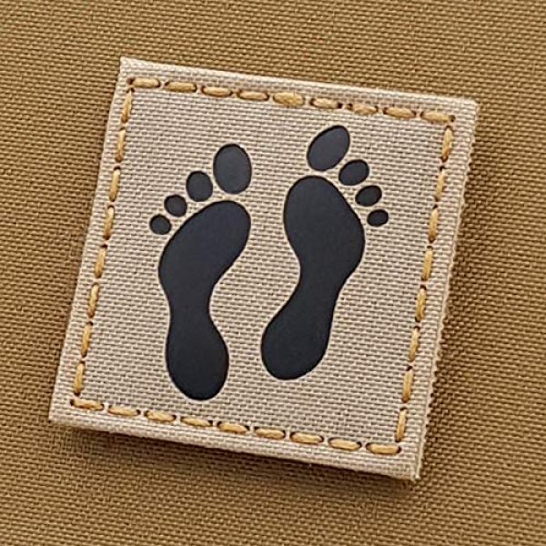 Tactical Freaky Airsoft Morale Patch 1 IR Jolly Green Squadron Desert Sand Feet 2x2 SAR CSAR Tan USAF Pararescue Tactical Morale Touch Fastener Patch