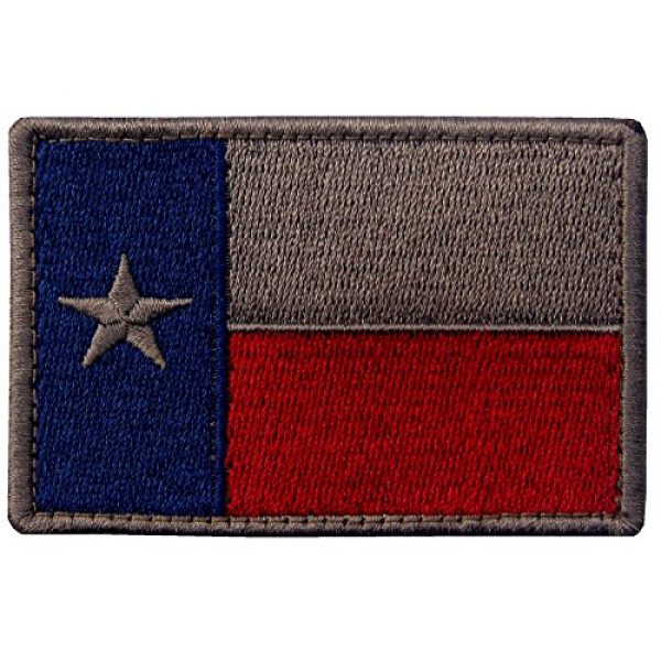 EmbTao Airsoft Morale Patch 1 EmbTao Texas Embroidered Tactical Fastener Hook&Loop Patch - Blue & Red