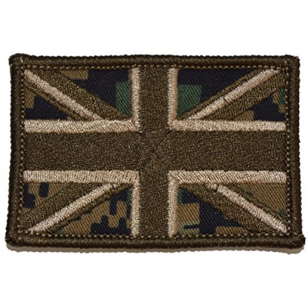 Tactical Gear Junkie Airsoft Morale Patch 1 Union Jack United Kingdom British Flag 2x3 Patch - Multiple Colors (Woodland Digital Marpat)