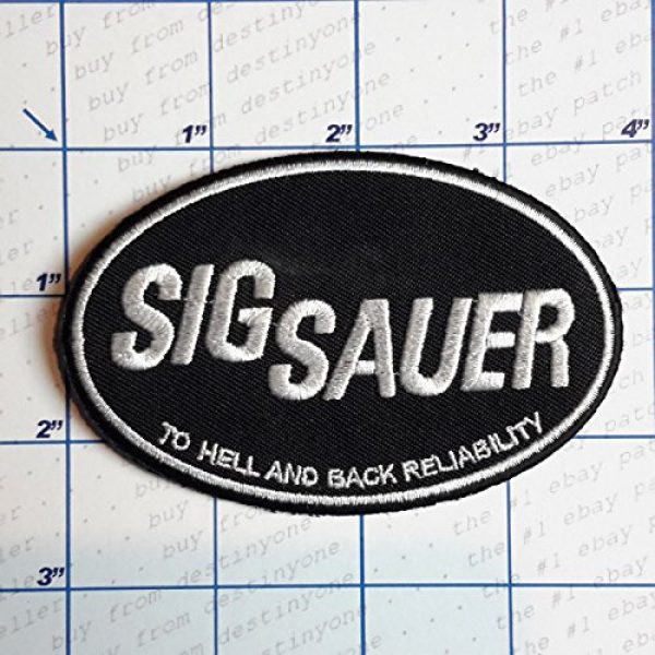 SNOW Airsoft Morale Patch 1 SNOW - 1 PC DIY New Guns - Firearm Makers Patches - Iron-On Embroidered Gun Theme Patch Series # Sig Sauer Reliability Black
