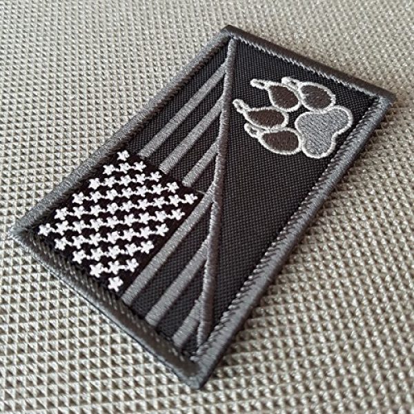 LEGEEON Airsoft Morale Patch 2 LEGEEON ACU USA American Flag K-9 Dog Handler Subdued Morale Tactical Embroidery Sew Iron on Patch